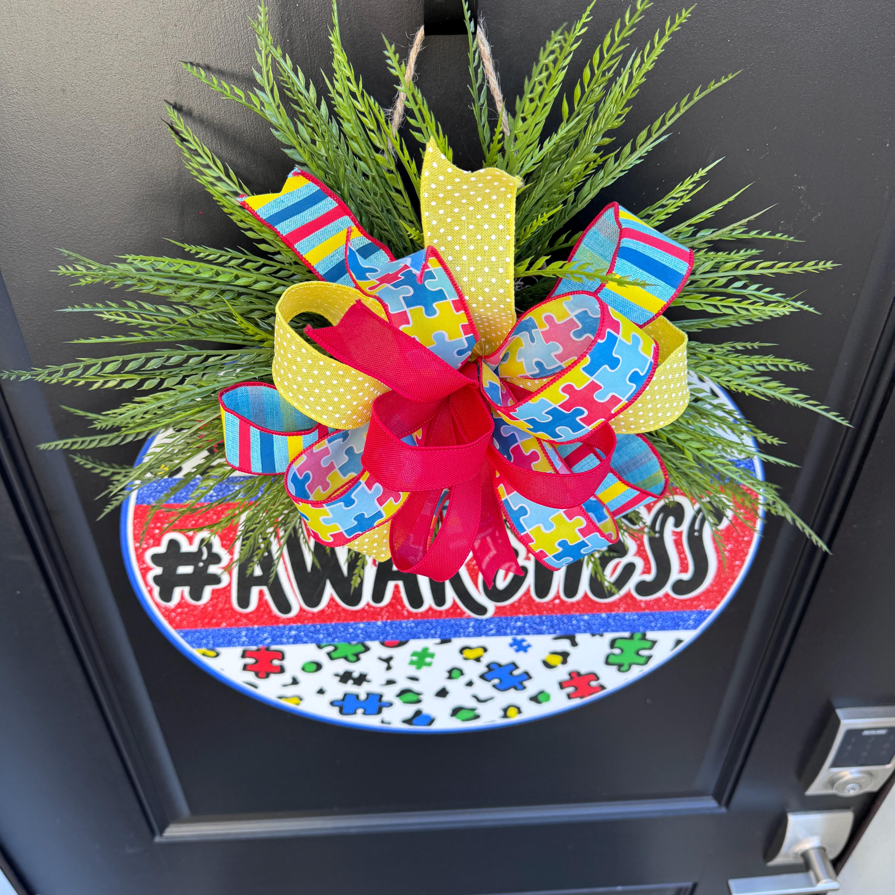 Autism Awareness Round Door Hanger for Home or School - Etsy