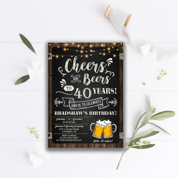 Adult Birthday Invitation Drinking Party Invitation Drink Cheer Beer