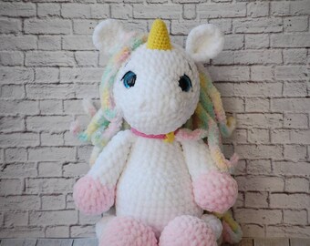 Crochet unicorn toy,Amigurumi unicorn doll,Amigurumi Animals toys,crochet rainbow unicorn toy,Stuffed Animals unicorn,Birthday gift, unicorn