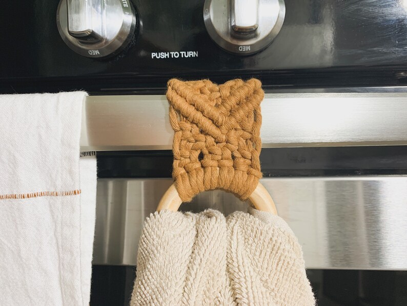 Kitchen Towel Holder Handmade Macrame Kitchen Accessory Etsy