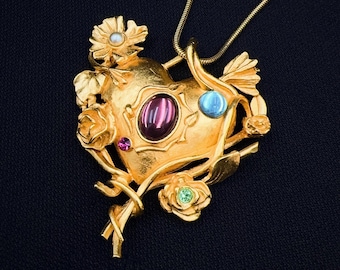Christian Lacroix - Vintage Heart Necklace - Etsy