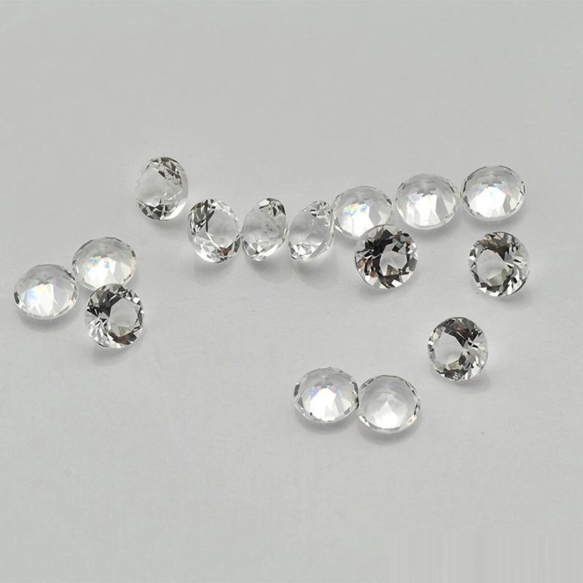 3mm Natural White Zircon Faceted Cut Round Loose Gemstone Etsy