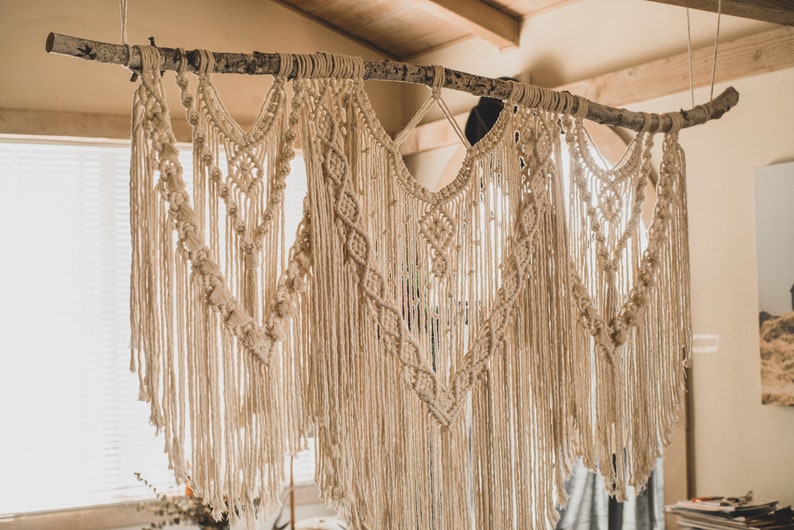 Large Macrame Wall Hanging // XL Boho Macrame Wall Tapestry Etsy