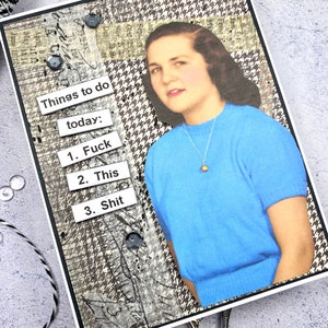 Snarky Greeting Card: Humorous Friendship Card for Her Funny Vintage Retro Just Because bild 9