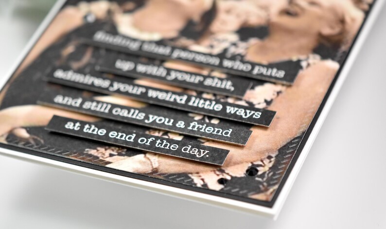 Snarky Friendship Card: Sassy Bestie Greeting, Humorous Vintage Old Ladies image 6