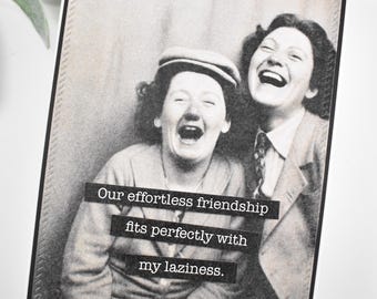 Snarky Old Lady Card: Funny Sarcastic Bestie Handmade Card Hilarious Inappropriate Vintage Retro Humorous