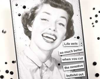 Snarky Handmade Greeting Card: Funny Friend Card