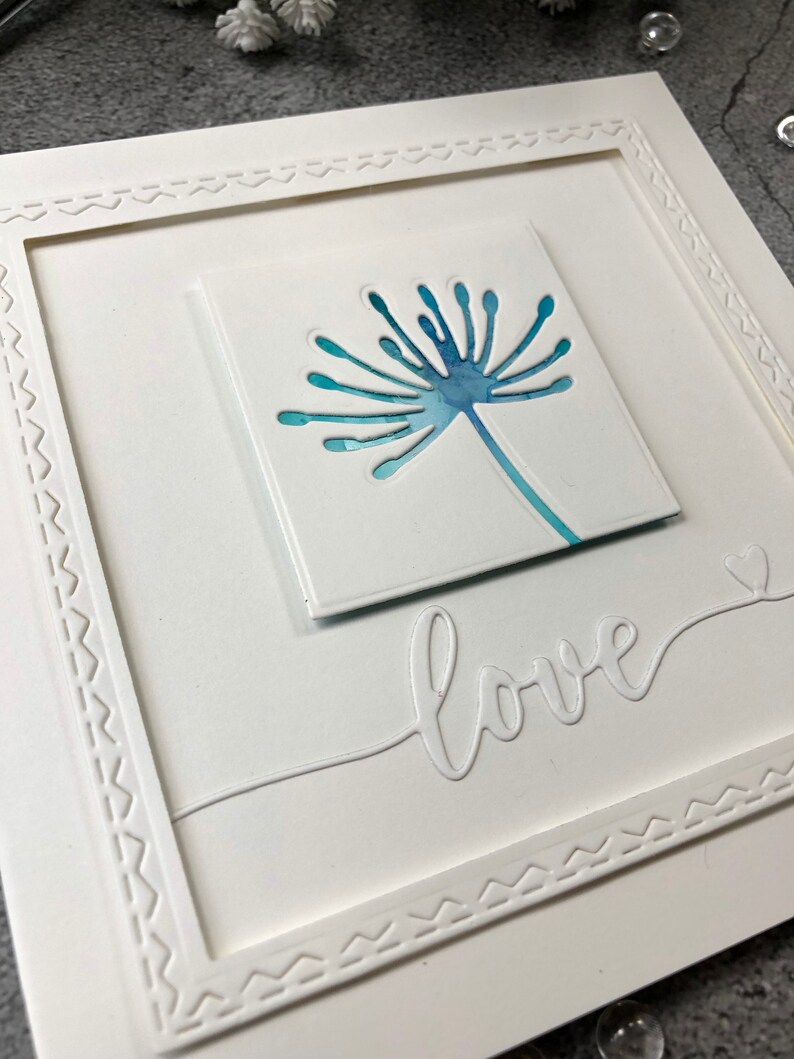 Hand Made Card Thinking of You Card Card for Friends Love You Card Love Card Card for Her Just Because Card Hand Stamped Card