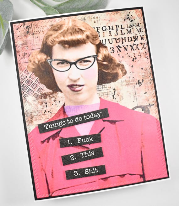 Snarky Greeting Card: Humorous Friendship Card for Her Funny Vintage Retro Just Because