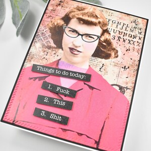 Snarky Greeting Card: Humorous Friendship Card for Her Funny Vintage Retro Just Because bild 3