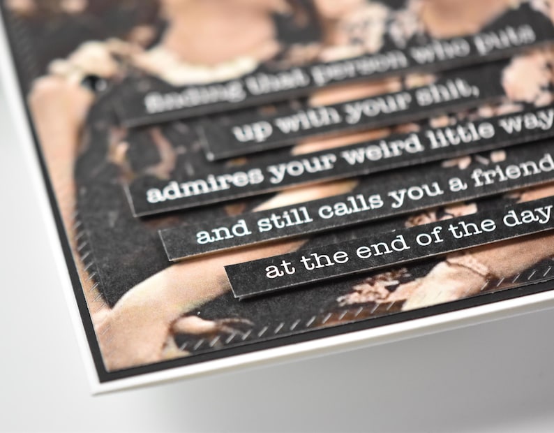 Snarky Friendship Card: Sassy Bestie Greeting, Humorous Vintage Old Ladies image 7
