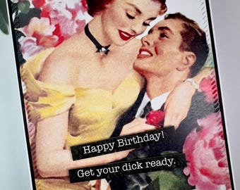 Funny Retro Birthday Card: Sarcastic Card for Him
