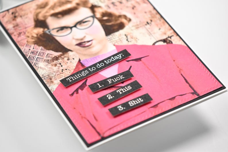 Snarky Greeting Card: Humorous Friendship Card for Her Funny Vintage Retro Just Because bild 7
