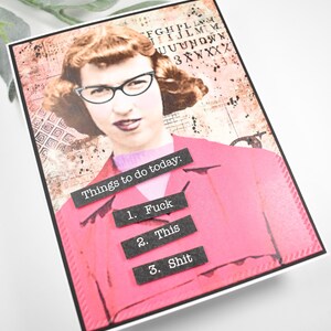 Snarky Greeting Card: Humorous Friendship Card for Her Funny Vintage Retro Just Because bild 4