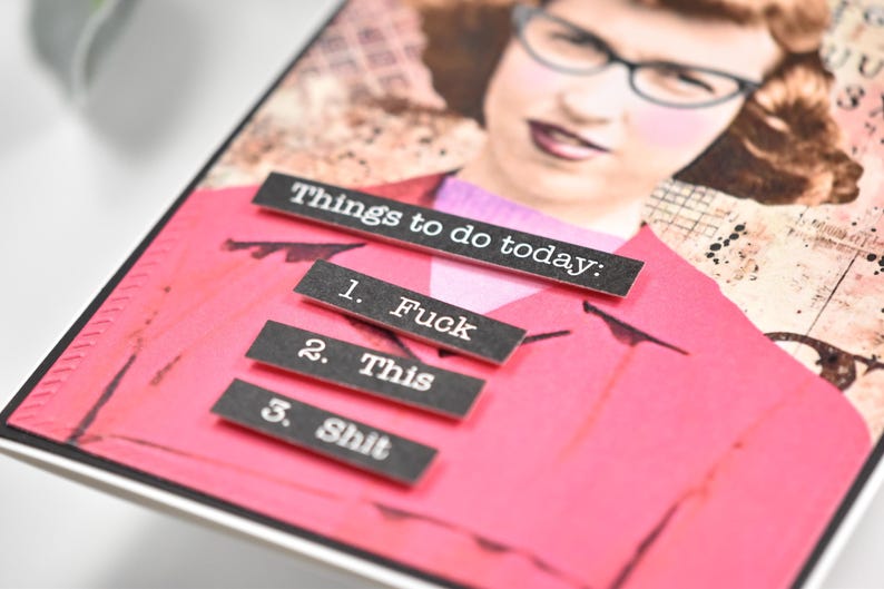 Snarky Greeting Card: Humorous Friendship Card for Her Funny Vintage Retro Just Because bild 6