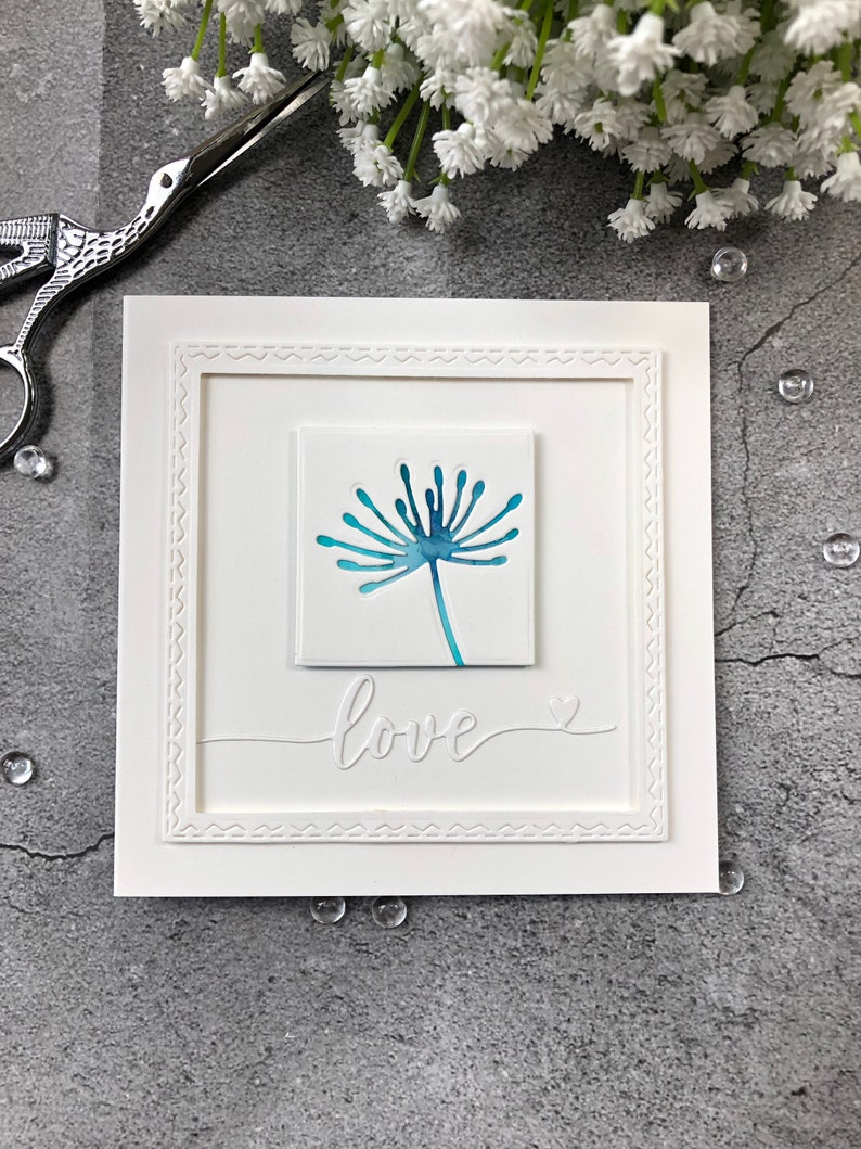 Hand Made Card Thinking of You Card Card for Friends Love You Card Love Card Card for Her Just Because Card Hand Stamped Card