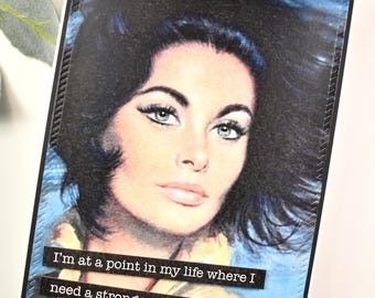 Funny Old Lady Card: Sarcastic Friendship Card for Bestie