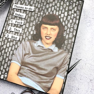 Snarky Greeting Card: Humorous Friendship Card for Her Funny Vintage Retro Just Because Grey Sweater