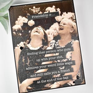 Snarky Friendship Card: Sassy Bestie Greeting, Humorous Vintage Old Ladies image 5