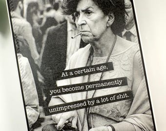 Snarky Old Lady Handmade Card: Sarcastic Bestie Friendship