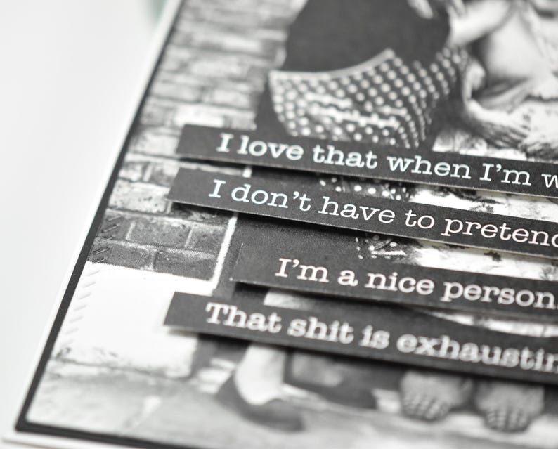 Snarky Old Lady Card: Funny Sarcastic Bestie Handmade Card Hilarious Inappropriate Vintage Retro Humorous image 6