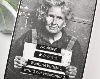 Snarky Handmade Card, Funny Friendship Greeting