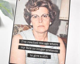Resting Bitchface Card: Snarky Handmade Greeting Card
