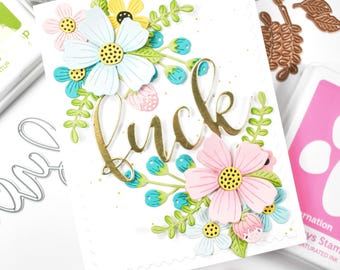 Snarky Floral Card - Handmade Die Cut Greeting Card