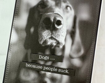 Snarky Dog Card: Funny Handmade Greeting Card for Bestie