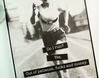 Funny Sarcastic Handmade Greeting Card: Retro Snaky Card