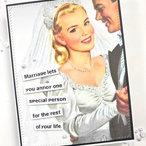 Cartão sarcástico, atrevido, cartão de casamento, casamento, noivado, cartão sarcástico, casamento, inapropriado, engraçado, hilário, audacioso