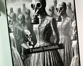 Snarky Gas Mask Card: Sarcastic Bestie Humor