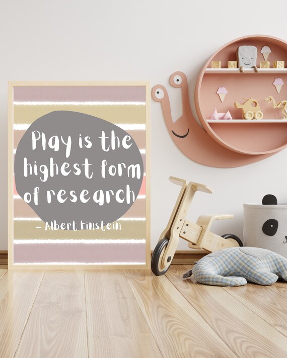 Playroom Sign Playroom Wall Decor Play is the Highest Form Etsy