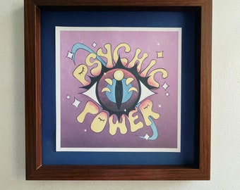 Psychic Power | Hand Lettering Digital Art Illustration Print