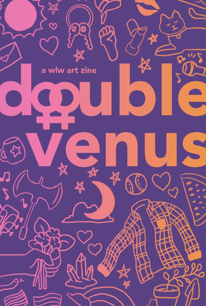 Double Venus Digital Art Zine Sapphic WLW Lesbian Queer Femme Zine image 1