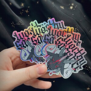 Black Goat Holographic Sticker Worthy Sacrifice image 5