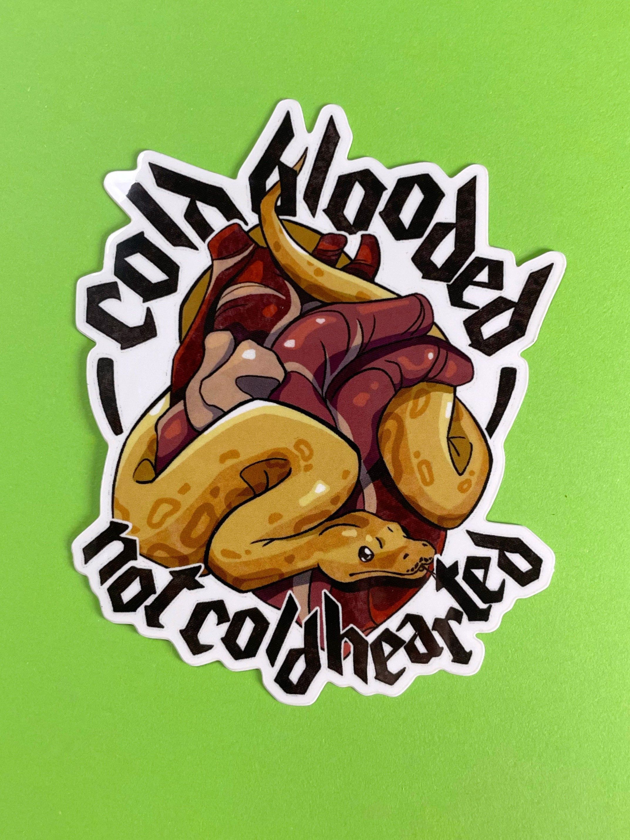 Python Or Else Cold Outside Ball Python Snake Glossy Vinyl Sticker -