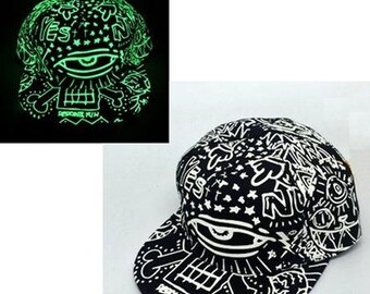 glow in the dark flat bill hats
