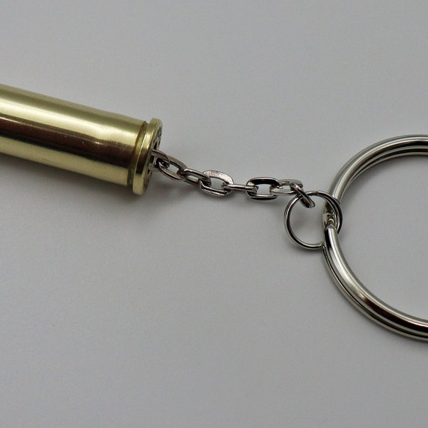 Real Bullet Keychain 357 Magnum & Hornady XTP 125gr Hollow Point Round Key Ring