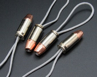 Bullet Zipper Pull, Bullet Lanyard, or Keychain 4 Pk Zipper Charm