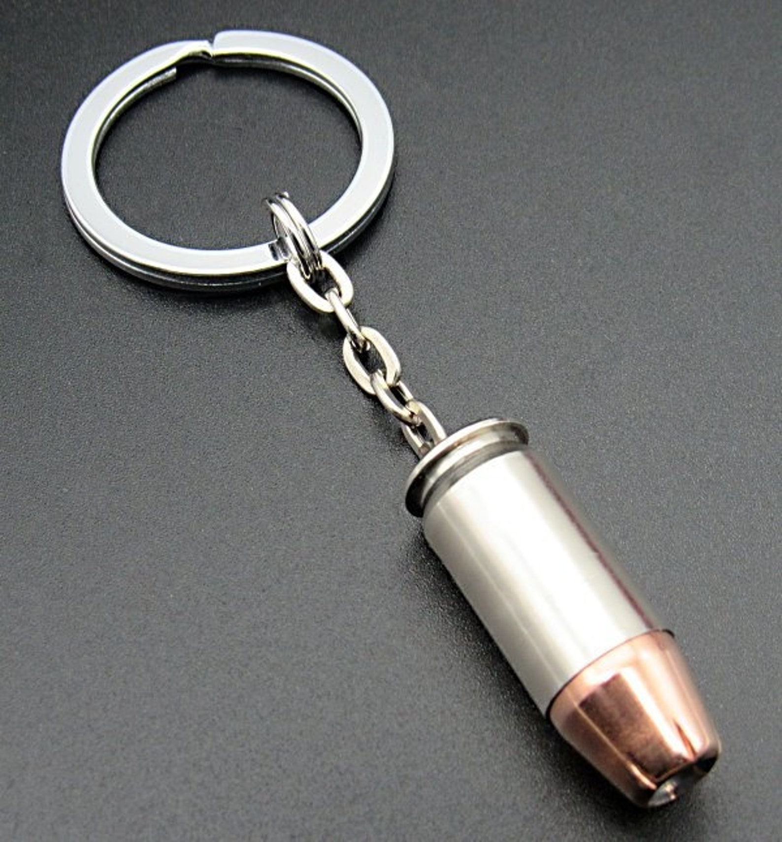 Real Bullet Flat Key Ring & Strong Key Chain 45 ACP Hornady - Etsy