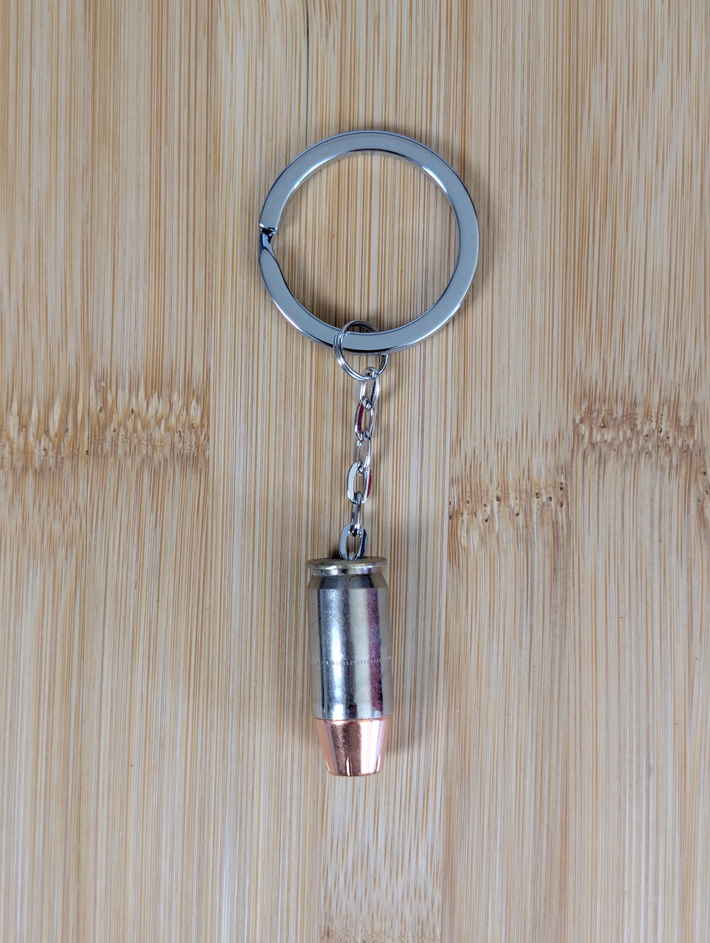 Real Bullet Flat Key Ring & Strong Key Chain 45 ACP Hornady 185 Gr XTP ...