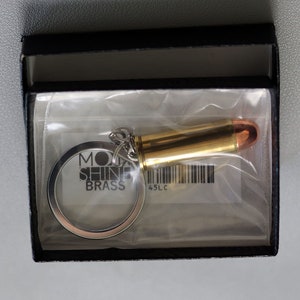 Real Bullet 45 Long Colt with Flat Key Ring & Strong Key Chain