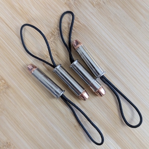 Bullet Zipper Pull 4 Pk, Bullet Lanyard, or Keychain Zipper Charm