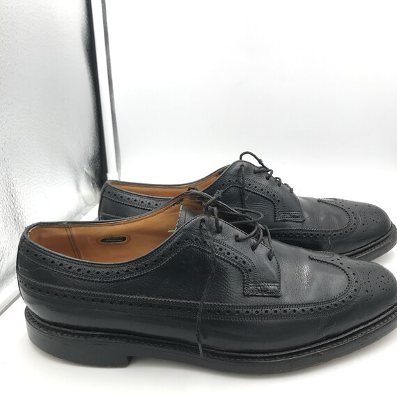 VTG Florsheim Black Wingtip Shoes