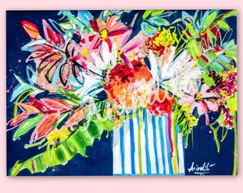 abstract floral art etsy