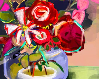 Abstract floral paintings abstract floral art abstract floral print abstract floral wall art abstract flower print abstract flower printable