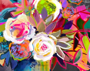 Abstract floral paintings abstract floral art abstract floral print abstract floral wall art abstract flower print abstract flower printable