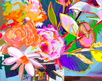 Abstract floral paintings abstract floral art abstract floral print abstract floral wall art abstract flower print abstract flower printable