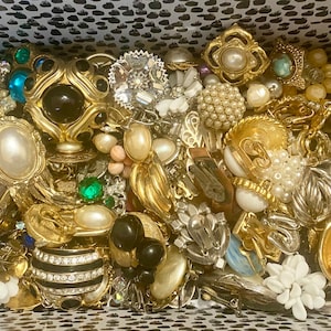 Vintage clip on earrings lot deals
